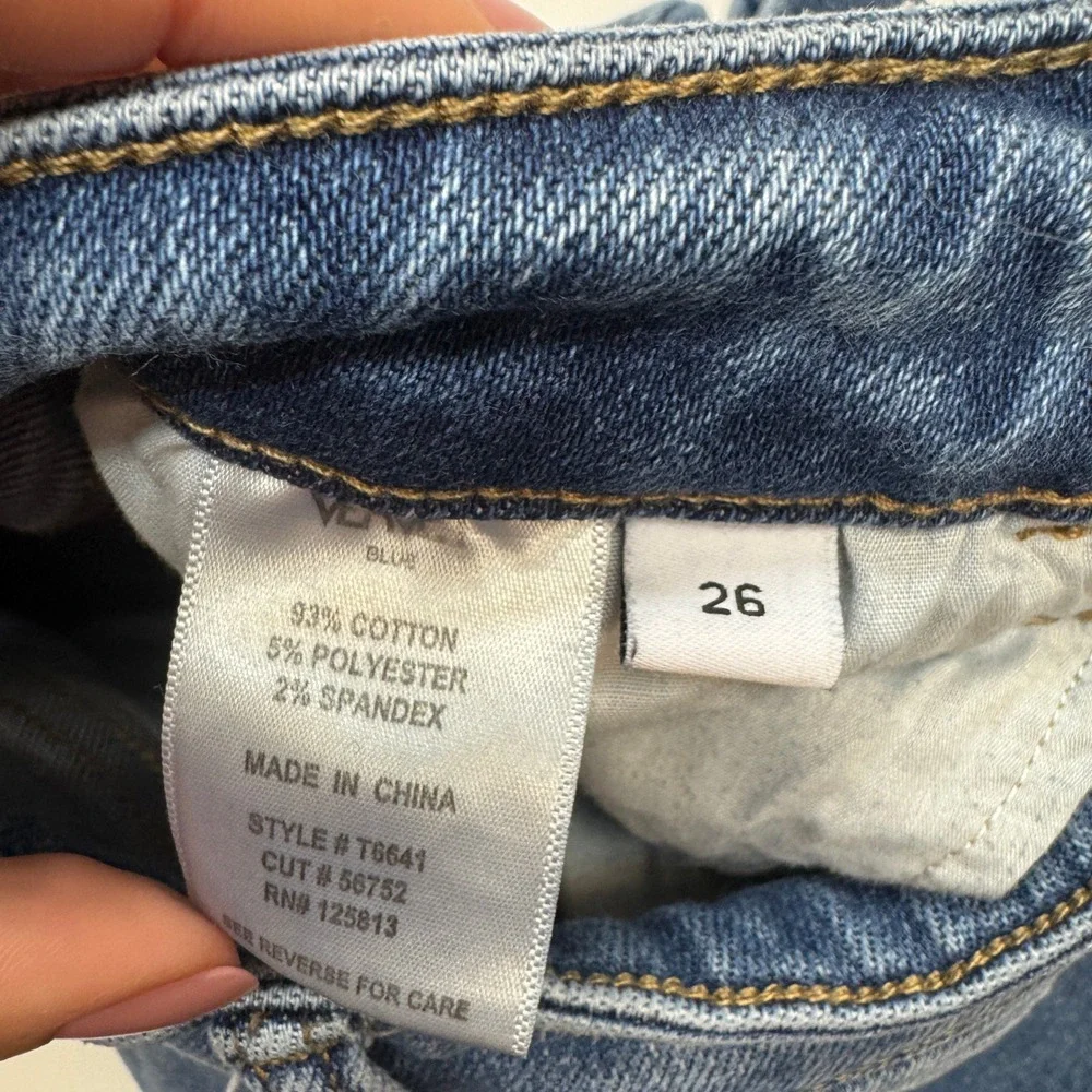 Vervet Jeans Women 26 Blue Flare Retro Boho Wide Leg Denim